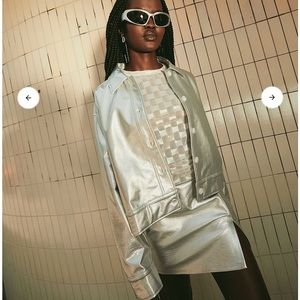 NIA VENUS JACKET - metallic silver jacket